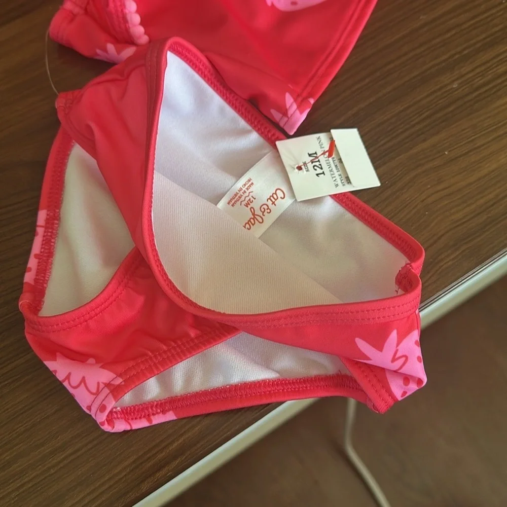 Cat & Jack 2 piece BABY 12 month swim suit NWT